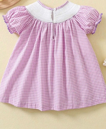 Vestido Bebé Morado de Verano con Tarta de Cumpleaños 3T-4T